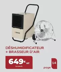 Déshumidificateur + Brasseur D'air offre à 649€ sur Sikkens Solution