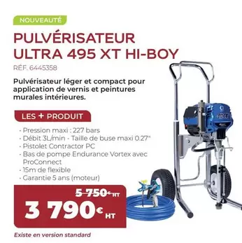 Vortex - Pulvérisateur Ultra 495 Xt Hi-boy offre à 3790€ sur Sikkens Solution