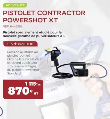 TOUS - Pistolet Contractor Powershot Xt offre à 870€ sur Sikkens Solution