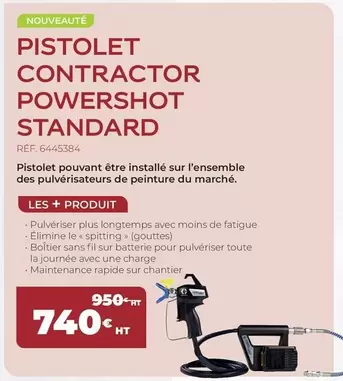 Pistolet Contractor Powershot Standard offre à 740€ sur Sikkens Solution