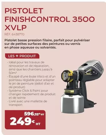 Pistolet Finishcontrol 3500 Xvlp offre à 249€ sur Sikkens Solution