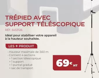 Trépied Avec Support Téléscopique offre à 69€ sur Sikkens Solution