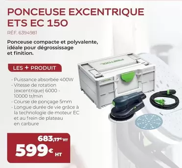 Ponceuse Excentrique Ets EC 150 offre à 599€ sur Sikkens Solution