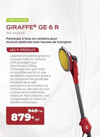 Ponceuse A Bras En Carbone Pour Murs Et Plafonds Avec Housse De Transport offre à 879€ sur Sikkens Solution