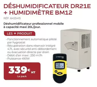 Pilot - Déshumidificateur Dr21e + Humidimetre Bm12 offre à 339€ sur Sikkens Solution