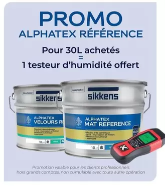 Promo - Alphatex Reference offre sur Sikkens Solution