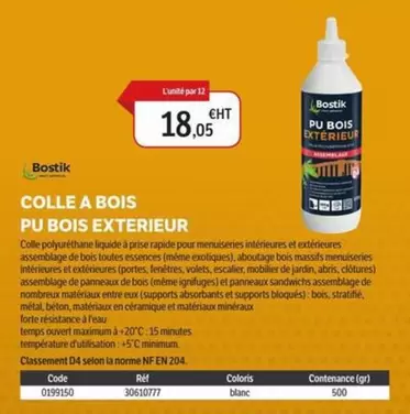 Colle A Bois Pu Bois Exterieur offre à 18,05€ sur DomPro