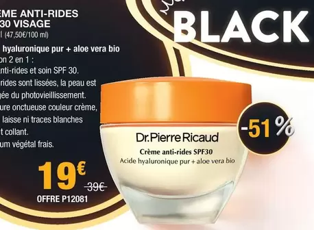 Crème Anti-rides Spf30 offre à 19€ sur Stanhome