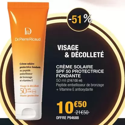 Crème Solaire Spf 50 Protectrice Fondante offre à 10,5€ sur Stanhome