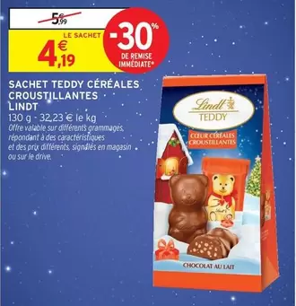 Lindt - Sachet Teddy Céréales Croustillantes offre à 4,19€ sur Intermarché Hyper