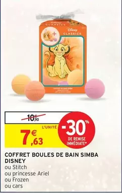 Disney - Coffret Boules De Bain Simba offre à 7,63€ sur Intermarché Hyper