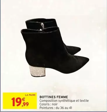 Bottines Femme offre à 19,99€ sur Intermarché Hyper