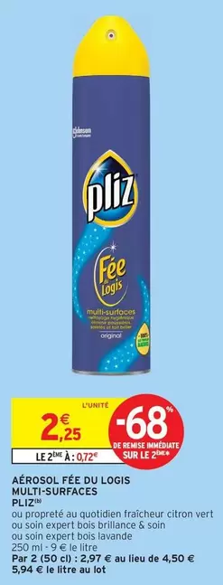 Pliz - Aérosol Fete Du Loisis Multi-sucréace offre à 2,25€ sur Intermarché Hyper