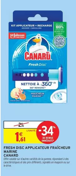 Canard - Fresh Disc Applicateur Fraîcheur Marine offre à 1,61€ sur Intermarché Hyper