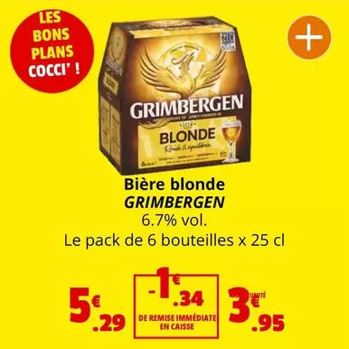 Grimbergen - Bière Blonde offre à 5,29€ sur Coccinelle Express