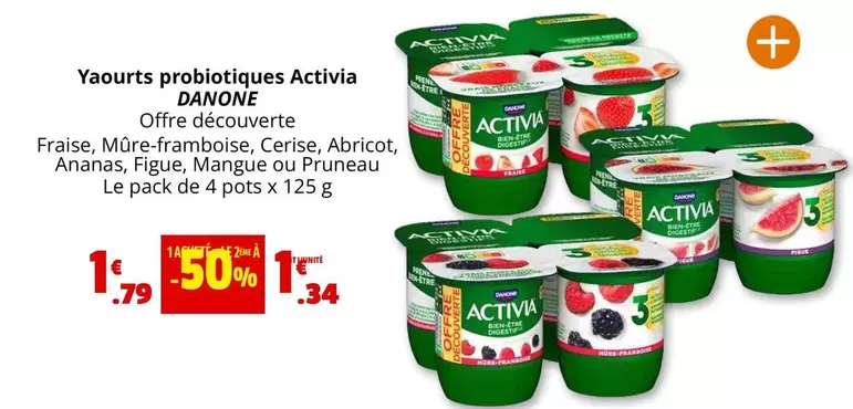 Danone - Yaourts Probiotiques Activia offre à 1,79€ sur Coccinelle Express