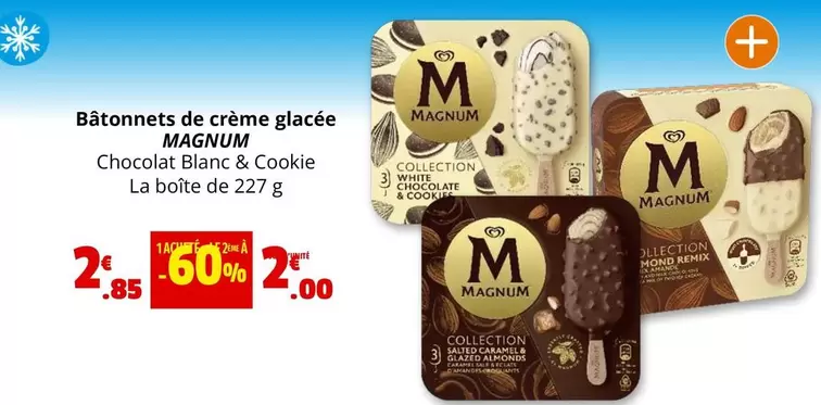 Magnum - Batonnets De Crème Glacée offre à 2,85€ sur Coccinelle Express