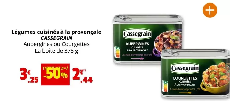 Cassegrain - Légumes Cuisinés À La Provençale offre à 3,25€ sur Coccinelle Express