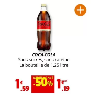 Coca cola - Sans Sucres offre à 1,59€ sur Coccinelle Express