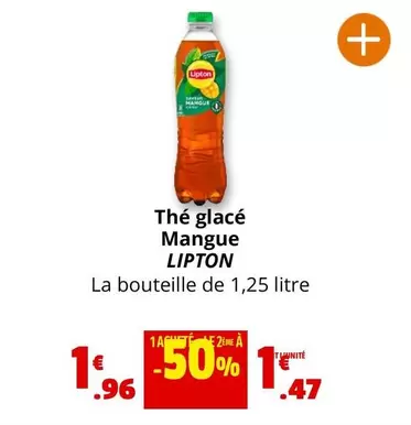 Lipton - The Glacé Mangue offre à 1,96€ sur Coccinelle Express