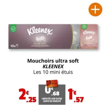 Kleenex - Mouchoirs Ultra Soft offre à 2,25€ sur Coccinelle Express