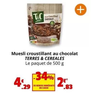 Muesli Croustillant Au Chocolat offre à 4,29€ sur Coccinelle Express