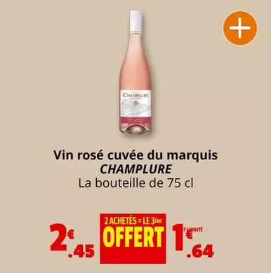 Vin Rosé Cuvée Du Marquis offre à 2,45€ sur Coccinelle Supermarché