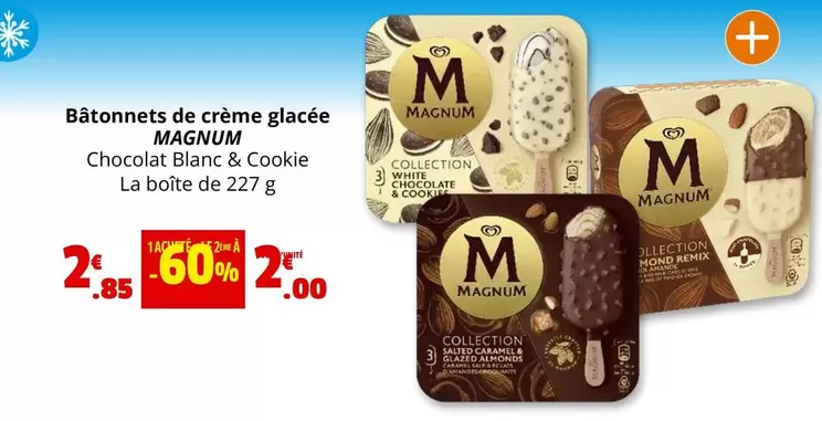 Magnum - Bâtonnets De Crème Glacée offre à 2,85€ sur Coccinelle Supermarché