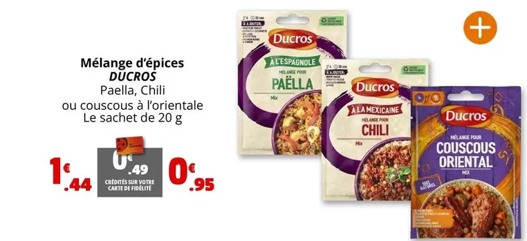 Ducros - Mélange D'épices offre à 1,44€ sur Coccinelle Supermarché