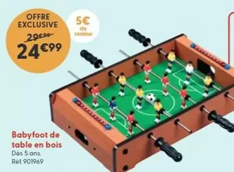 Babyfoot De Table En Bois offre à 24,99€ sur La Grande Récré