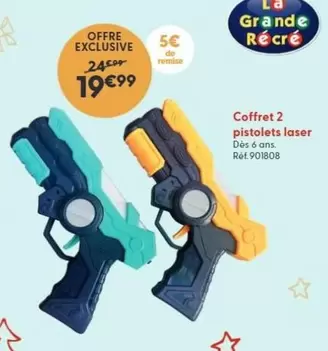 Coffret 2 pistolets laser offre à 19,99€ sur La Grande Récré