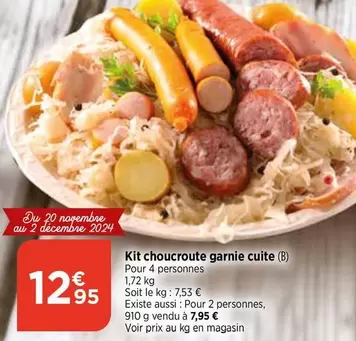 Kit Choucroute Garnie Cuite offre à 12,95€ sur Bi1