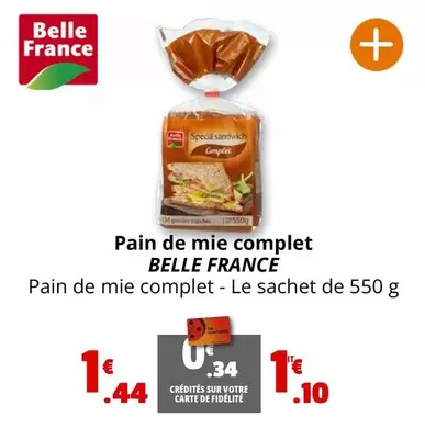 Belle France - Pain De Mie Complet offre à 1,44€ sur Coccimarket