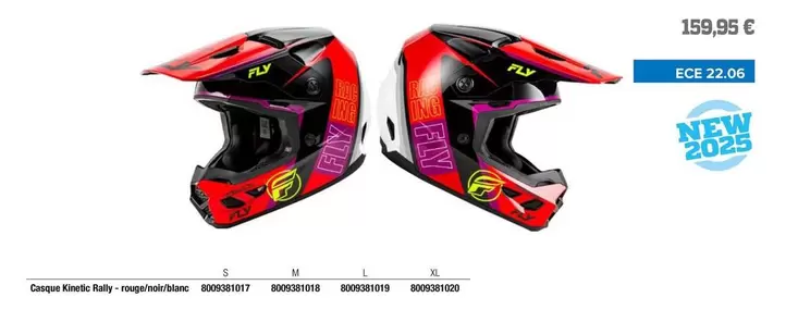 FLY Racing - Casque Kinetic Rally - Rouge/ Noir / Blanc offre à 159,95€ sur Bihr