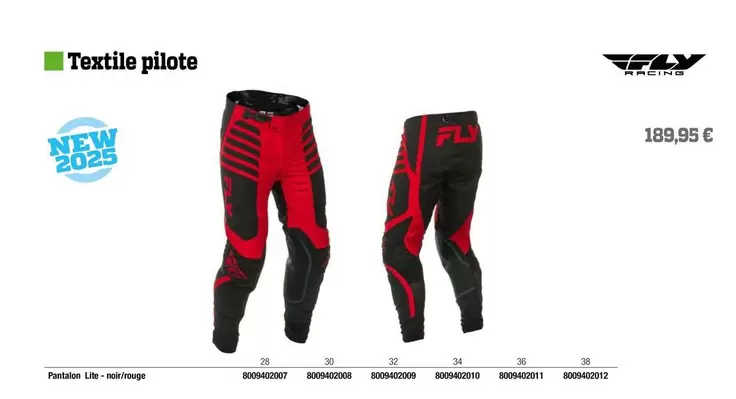 Fly Racing  - Pantalon Lite offre à 189,95€ sur Bihr