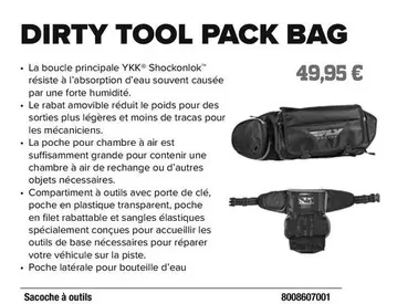 Dirty Tool Pack Bag offre à 49,95€ sur Bihr