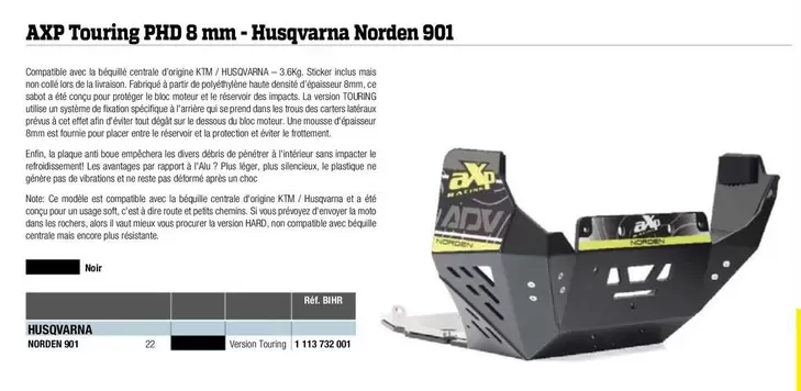 Husqvarna - AXP Touring PHD 8 MEN -  Norden 901 offre sur Bihr