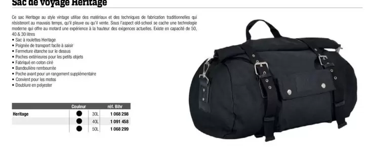 Sac De Voyage Refritegies offre sur Bihr