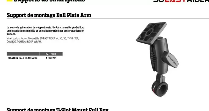 Support De Montage Ball Plate Arm offre sur Bihr