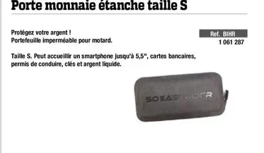 Porte Monnaie Etanche Taille S offre sur Bihr