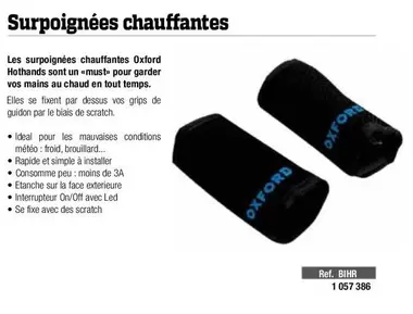 Oxford - Surpoignées Chauffantes offre sur Bihr