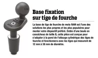 Base Fixation Sur Tige De Fourche offre sur Bihr