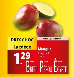 Mangue offre à 1,29€ sur Lidl