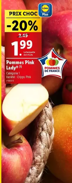 Pink Lady - Pommes  offre à 1,99€ sur Lidl