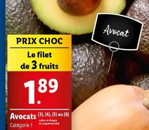 Avocats offre à 1,89€ sur Lidl