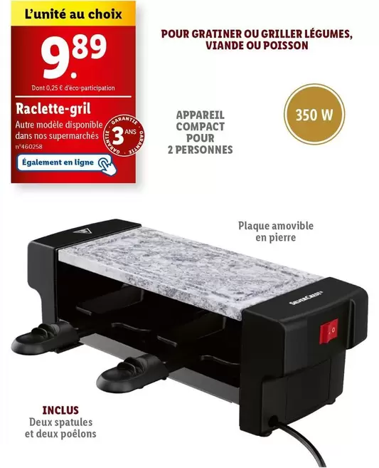 Raclette-Gril offre à 9,89€ sur Lidl