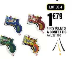 4 Pistolets À Confettis offre à 1,79€ sur La Foir'Fouille