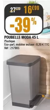 Poubelle Moda offre à 16,99€ sur La Foir'Fouille