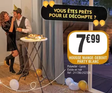 Lycra - Housse Mange-debout Parly Blanc offre à 7,99€ sur La Foir'Fouille