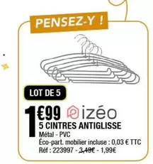 Cintres Antiglisse offre à 1,99€ sur La Foir'Fouille